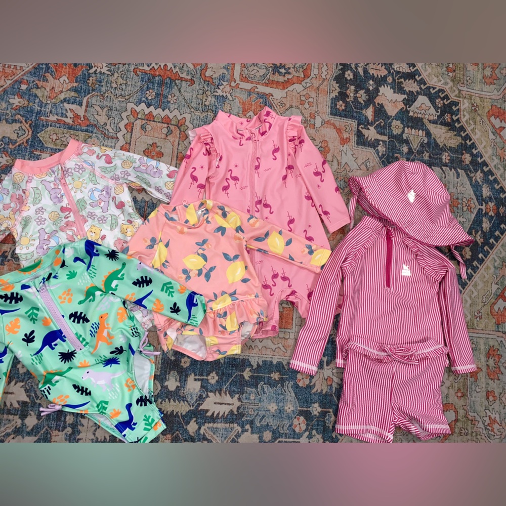 Baby girl Swimsuits sizes 6 months and 12 months